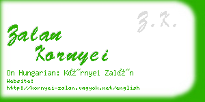 zalan kornyei business card